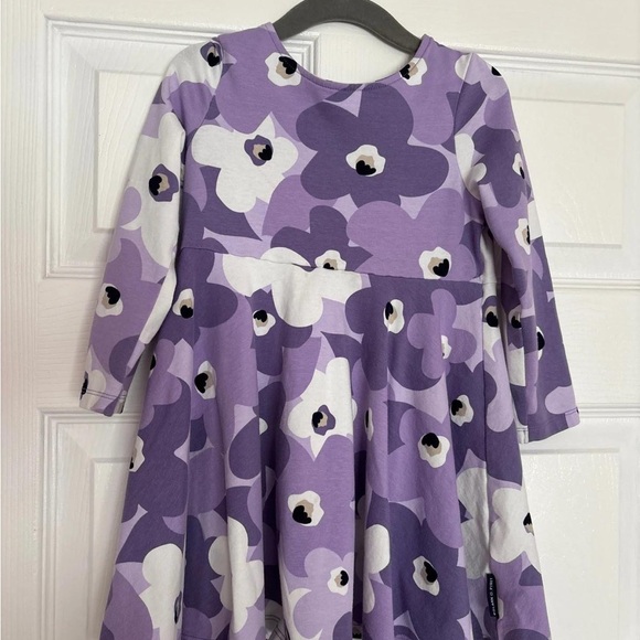 Polarn Pyret Purple Floral Kids Dress